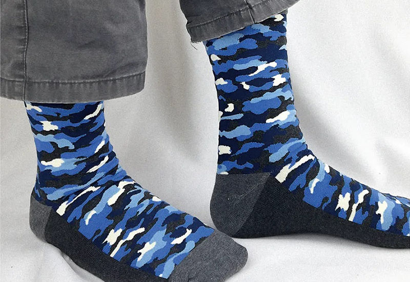 迷彩-藍 厚襪款(2種尺寸) 